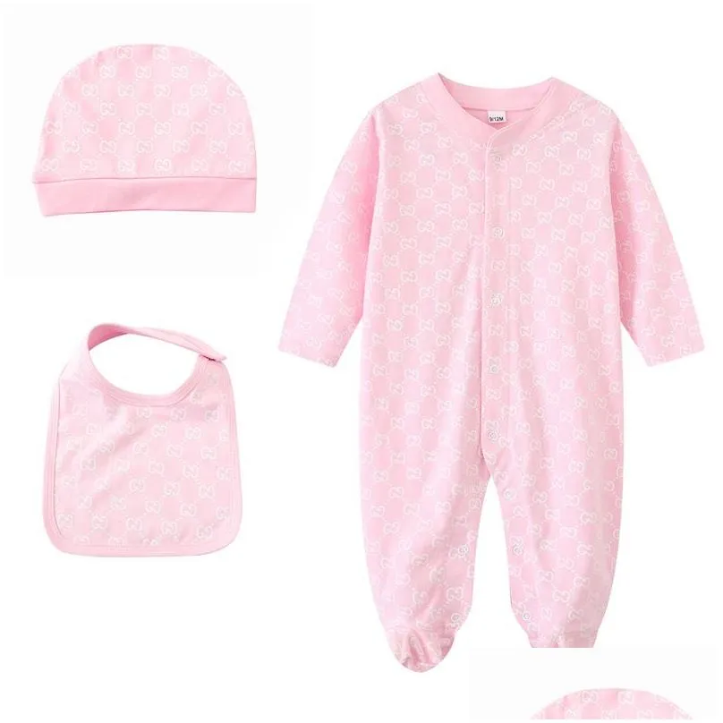 INS Baby Brand Clothes Baby Romper New Cotton Newborn Baby Girls Boy Spring Autumn Romper Kids Designer Infant Jumpsuits