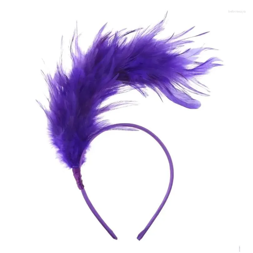 Hair Clips Burlesque Headpiece Flapper Feather Headband