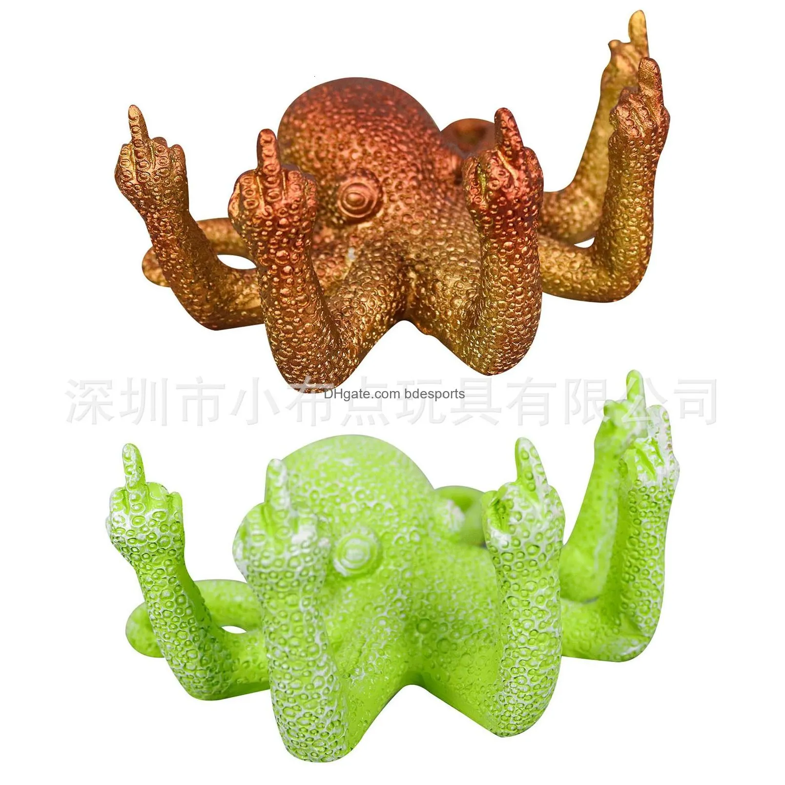 Decorative Objects & Figurines Octopus Scpture Home Resin Ornaments For Living Room Garden Landscape Ocean Beauty And Chen Decoration Dhgb0