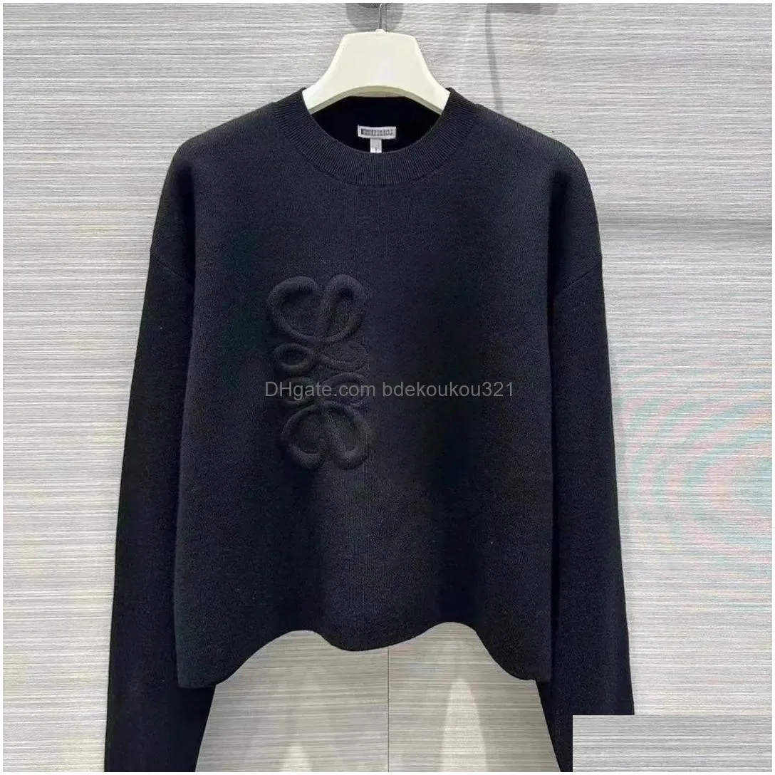 Women`S Sweaters 23Ss New Womens Sweater Autumn Trendy Long-Sleeved Top High-End Slim Plover Coat Designer Women White Thin Knit Drop Dhuom
