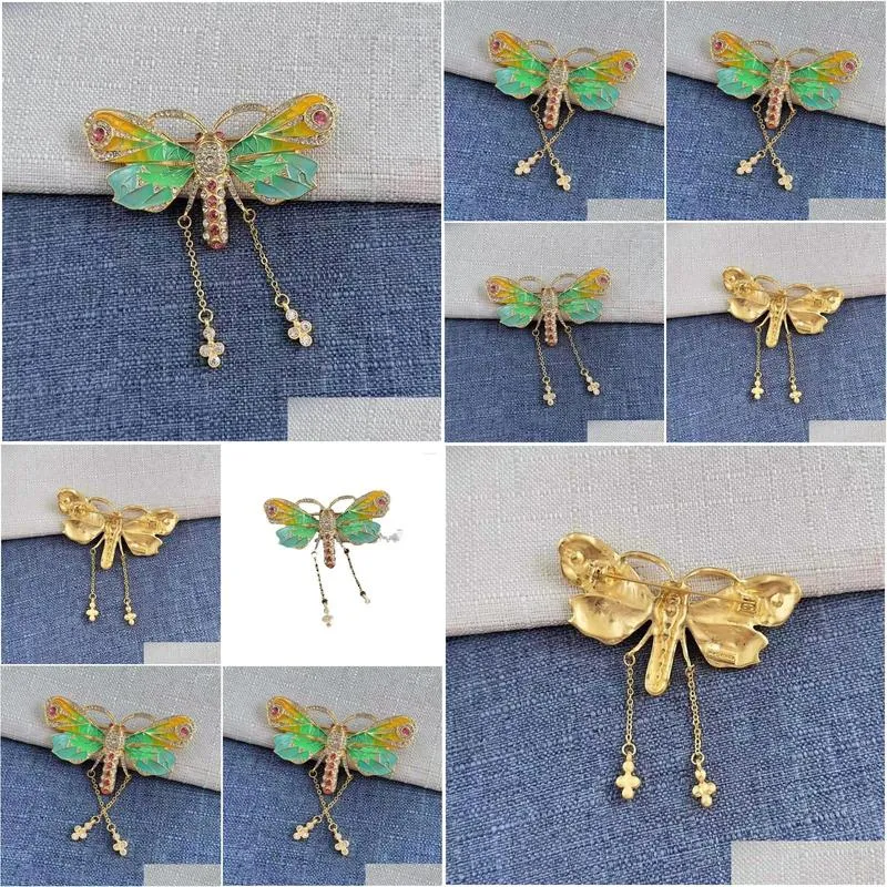 Brooches Vintage High Touch Butterfly Color Fashion Brooch