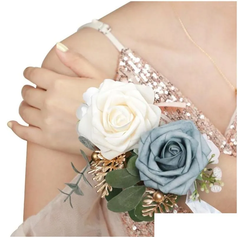 Decorative Flowers Wedding Products Bride Bridesmaid Wrist Flower Artificial Accessories