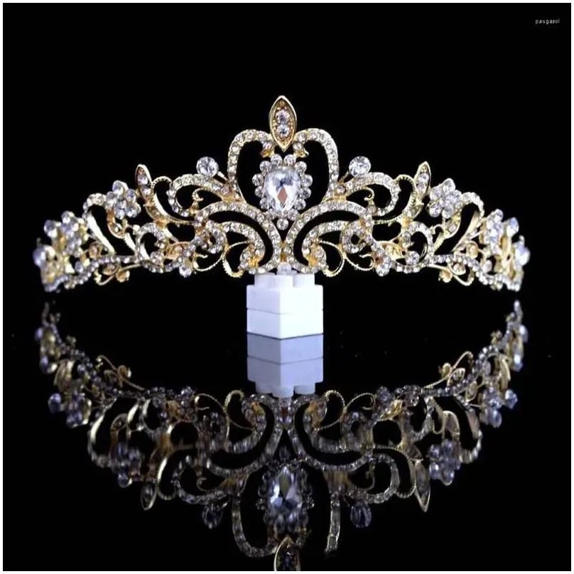 Hair Clips Princess Crown Alloy Rhinestone Headband Crystal Bridal Korean Style Headwear Wedding Jewelry Women Tiara