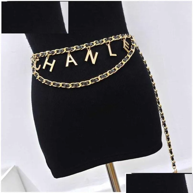 belts famous brand ladies metal chain dress decoration fashion temperament braided chain classic luxury belt women designer party topselling