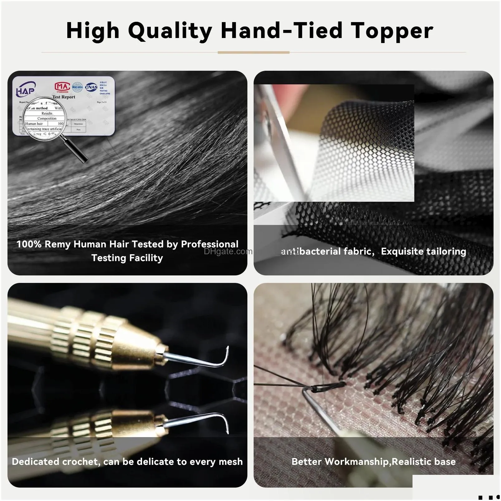 Salon Weft Toppers Haircube 100% Human Hair Brown Blonde Hairs Topper Silk Base Clip Pieces For Women With Thinning In Drop Delivery Dheuz