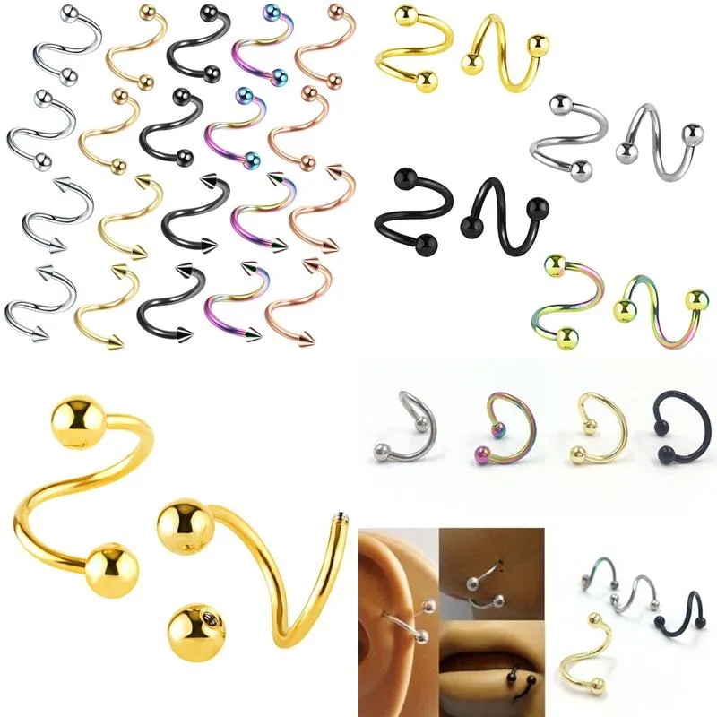 Nose Rings Studs Fashion Stainless Steel Horseshoe Fake Ring C Clip Lip Piercing Stud Hoop For Women Men Barbell Drop Delivery Je J Ot6F8