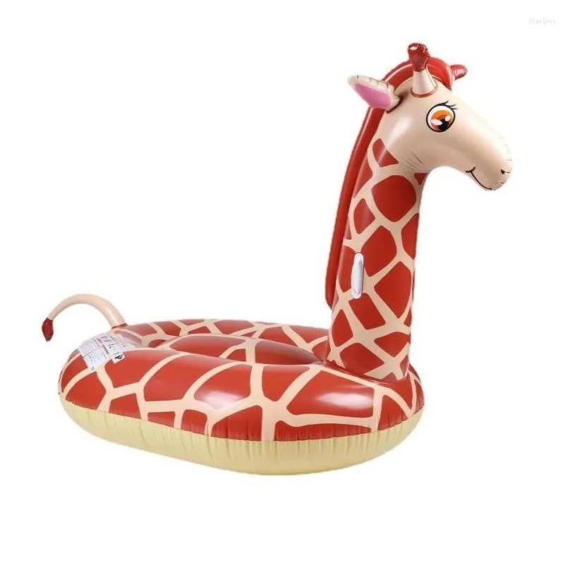 Camp Furniture Outdoor Water Deck Chair PVC Inflatable Mount Floating Row Bed Giraffe Adult Toy