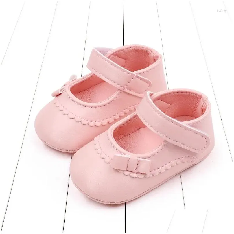 First Walkers Baby Girl Shoes Soft PU Mary Jane Casual Walking Indoor Prewalking Birthday Gift For 0-1 Years 2024 Fashion