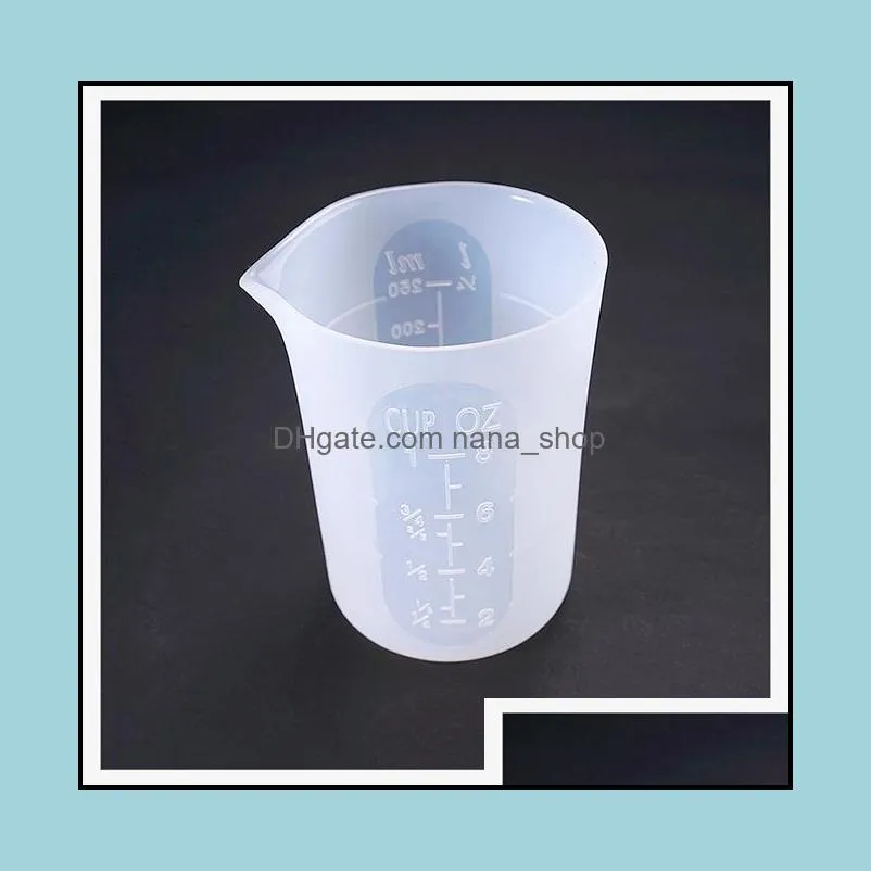 Testers & Measurements 250Ml Sile Measuring Cup Mtiple Times Use For Resin Cast Epoxy Mixing Uv Mold Craft Tool Semi Drop Delivery Jew Dhdpc