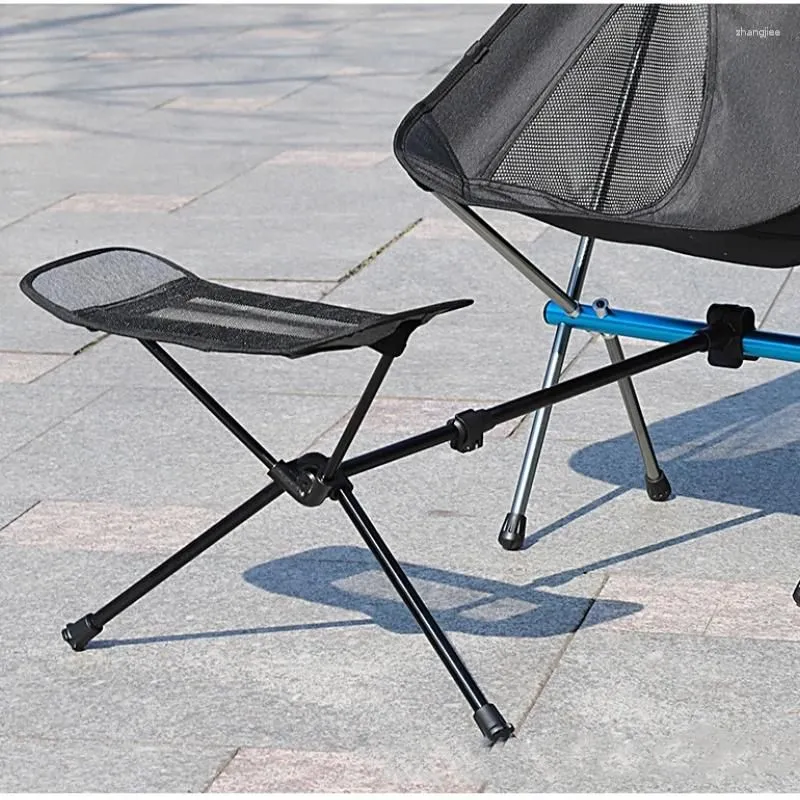 Camp Furniture High Quality Aluminium Alloy Light Folding Fishing Chair Outdoor Camping Leisure Picnic Beach Foot Rest