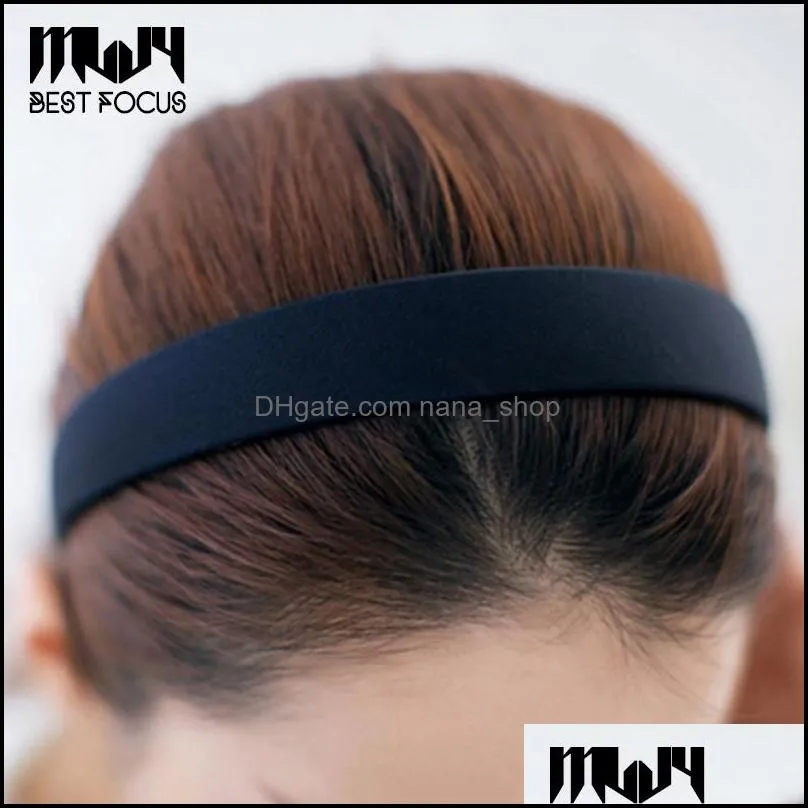 Headbands 8 Colors Wide Plastic Headband Hair Band Accessory Wholesale Satin Headwear Clasp Accessories 6Pcs/Lot Drop Deliv Dhgarden Dhr0Y