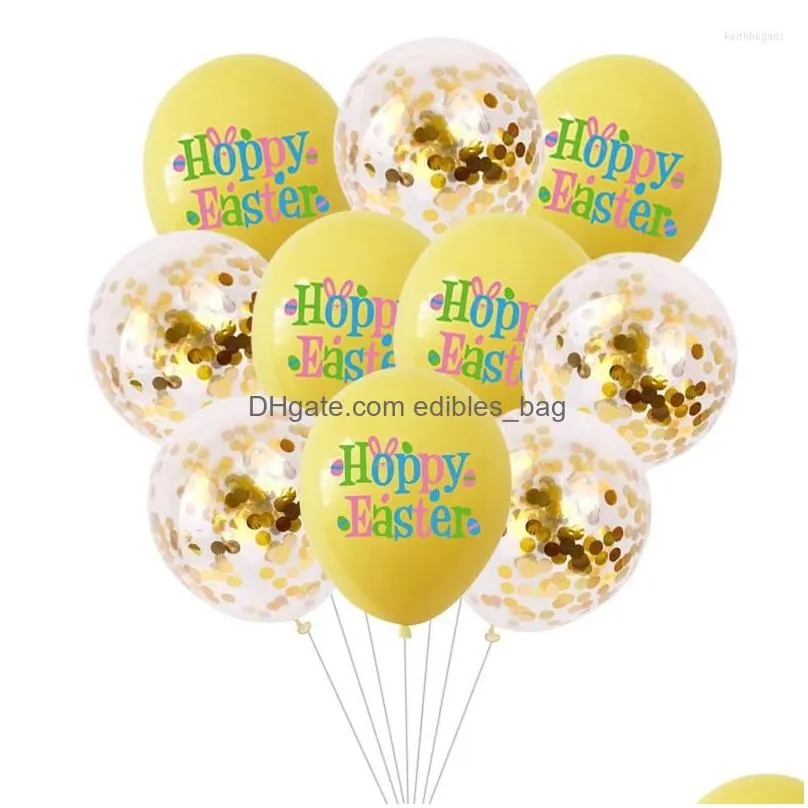 party decoration happy easter decorations set balloons banner hanging swirl decor boy girl toys home globos