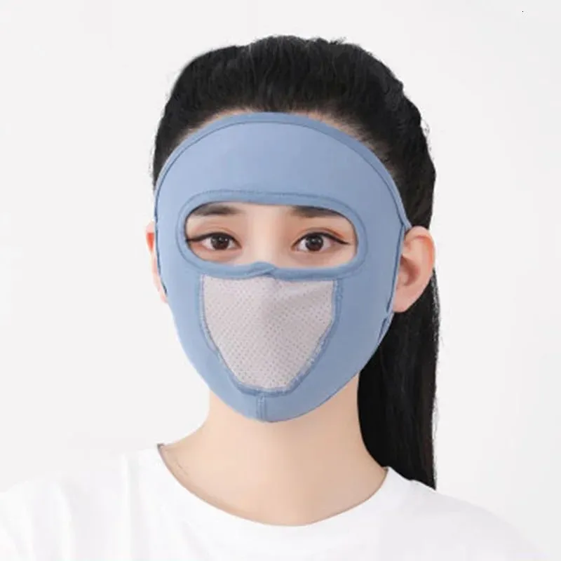 Sunscreen Face Mask UV Protection Outdoor Sports Cycling Driving Hiking Balaclava Summer Breathable Women Full Cover 240401