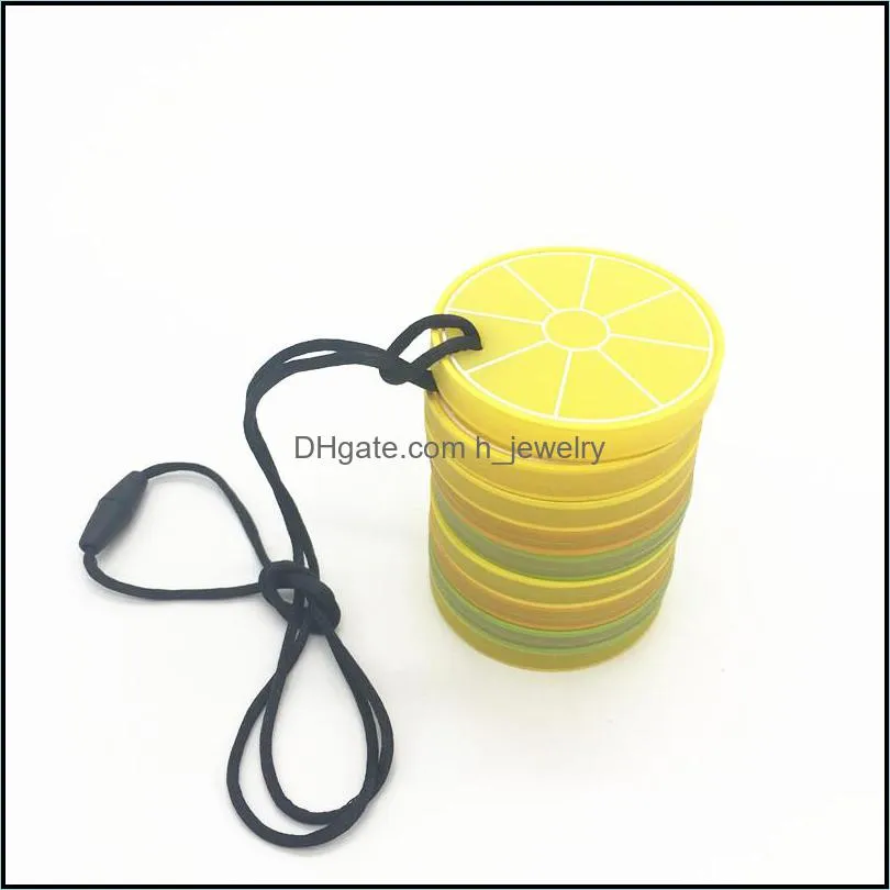 Pendant Necklaces Lemon Slice Sile Teether Necklace Bpa Yellow Fruit  For Mom To Wear Baby Drop Delivery Jewelry Pendant Dhgarden Dhosw