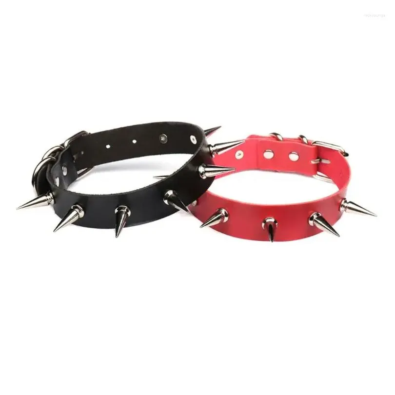 Choker Black Red Sexy Club Punk Jewelry Women Spikes Teens Gothic Rivets Neck Collar Goth Necklace