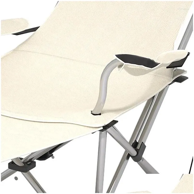 Camp Furniture Relax Foldable Recliner Chair Modern Portable Metal White Ultralight Silla Playa Plegables Outdoor