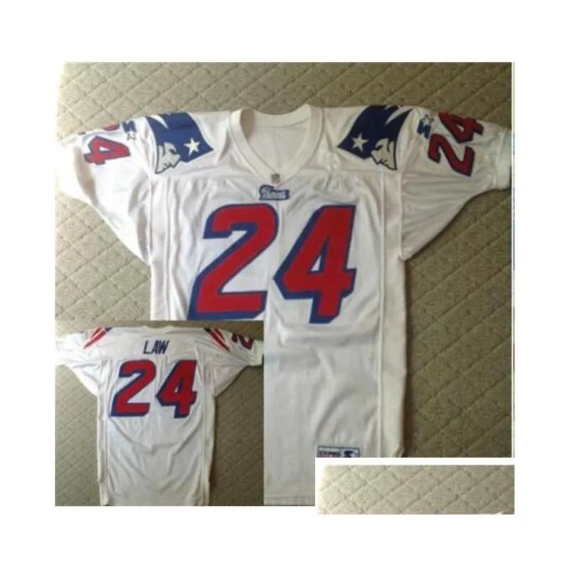 rare Men Goodjob #24  Law 1995 White Color Men College Jersey Size S-5XL or custom any name or number jersey
