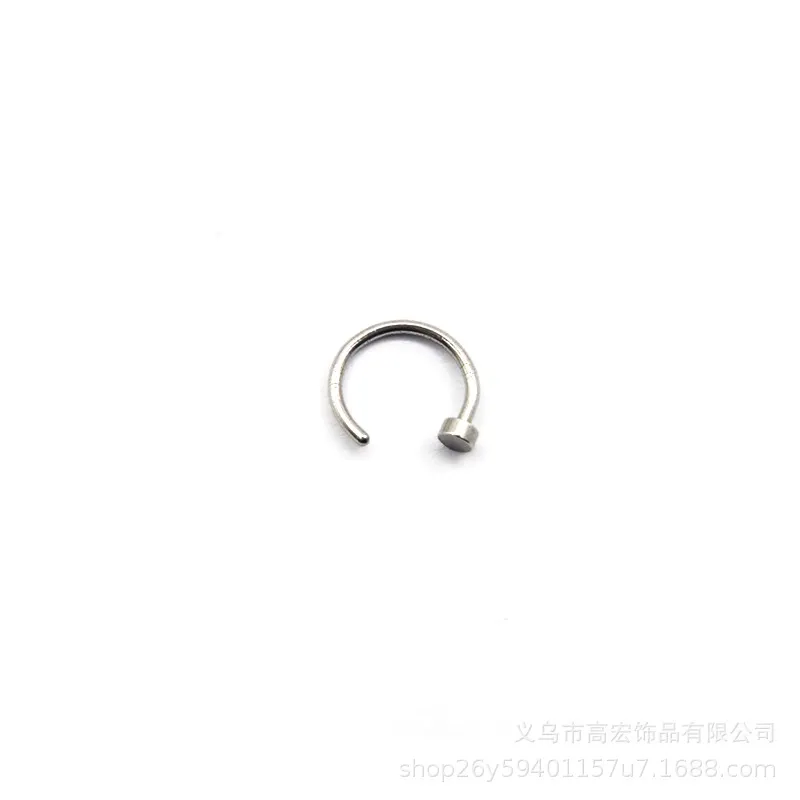 Nose Rings Studs Fashion Stainless Steel Horseshoe Fake Ring C Clip Lip Piercing Stud Hoop For Women Men Barbell Drop Delivery Je J Dh18X