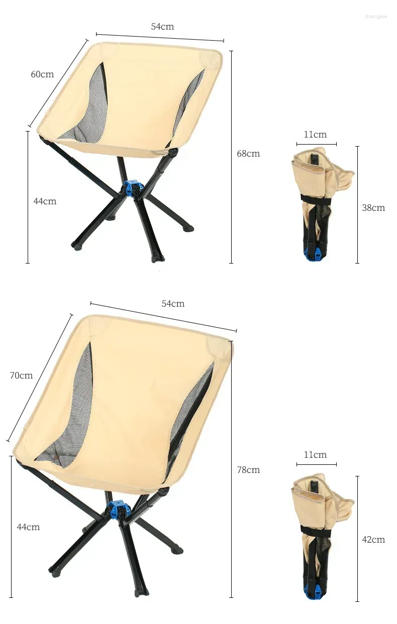 Camp Furniture Outdoor Camping Lightweight Cycling Folding Chair Adult Child Seat Travel Portable Storage Moon Tactical