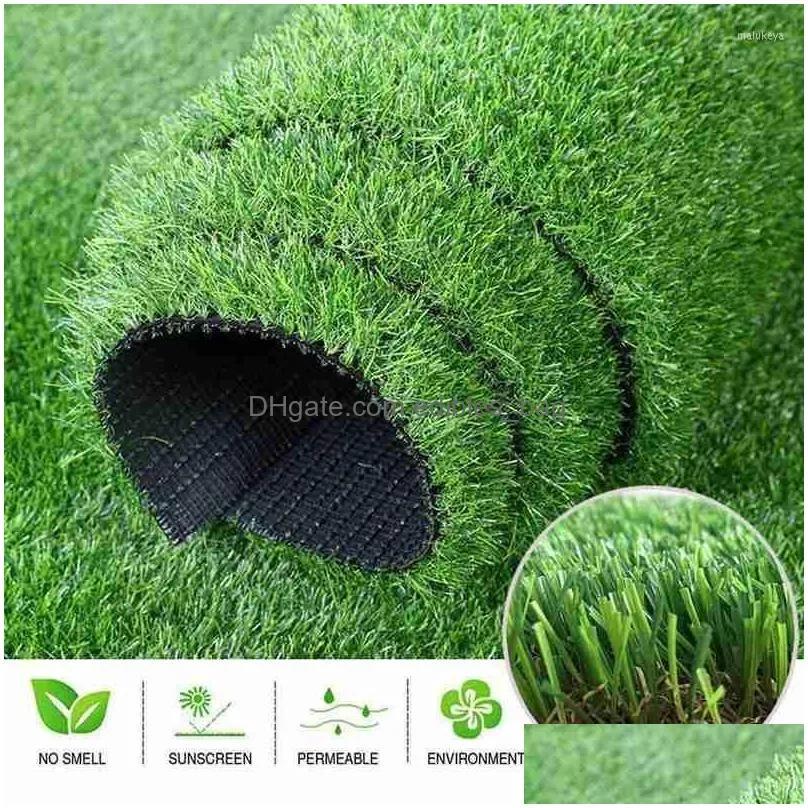 decorative flowers 1pcs 50cm/100cm artificial grassland simulation moss lawn turf fake green grass mat carpet diy micro landscape home