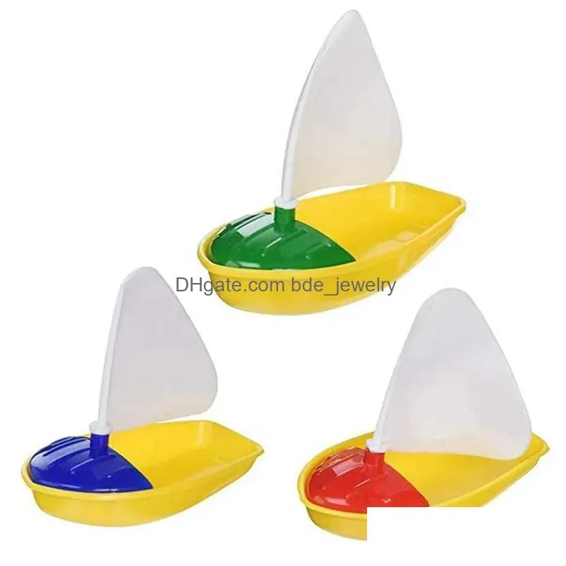 3pcs bath boat toy plastic sailboats toys bathtub sailing boat toys for kids multicolor smallmiddlelarge size h10158461275