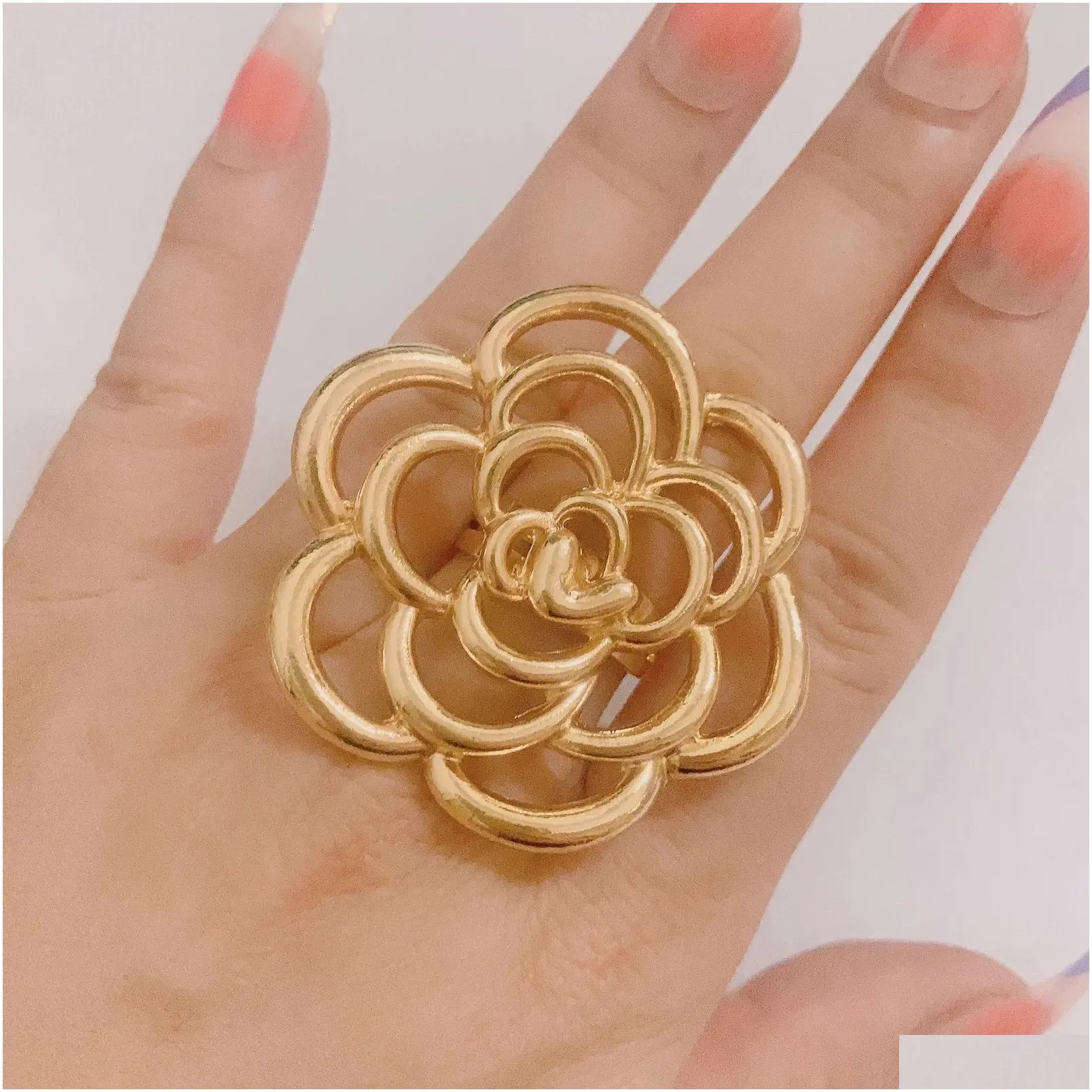rings for women jewelry sets gold plated accesorios big ring gift adjustable size yll 240201