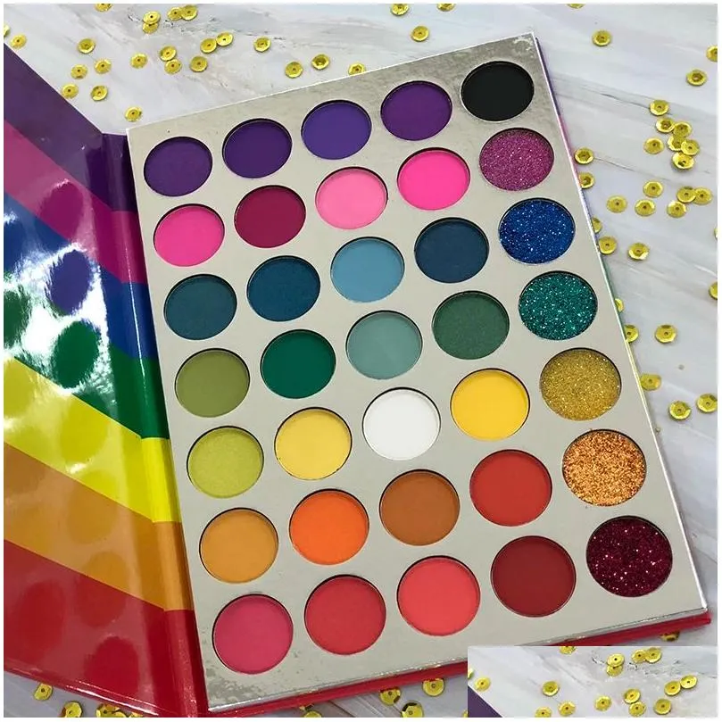 Shadow 5 Pieces Rainbow Eyeshadow Palette Private Label Ultra Pigmented Bright Colors Shades Matte Metallic Shimmer Makeup Eye Shadow