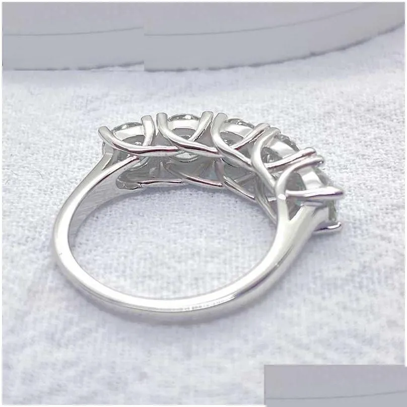 wedding rings neetim 5mm 6.5mm full moissanite ring for women s925 sterling silver eternity sparkling diamond band wedding rings jewelry gra
