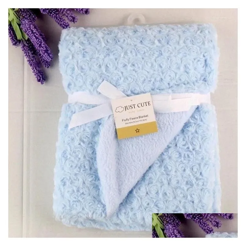 Blankets Baby Blanket Born Thermal Warm Soft Rose Fleece & Swaddling Bedding Set Pography Infant Boy And Girl Wrap Swaddle