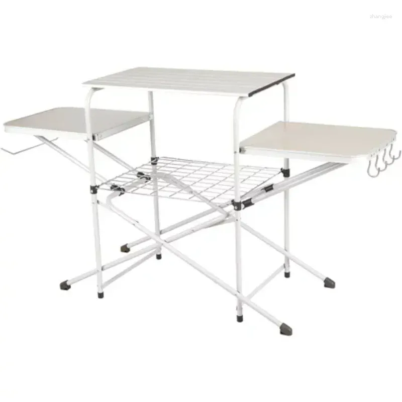 Camp Furniture LISM Kitchen Cooking Stand With Three Table Tops Outdoor Patio