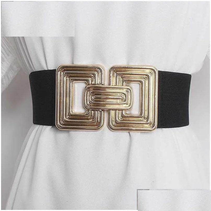 belts gold elastic waistband womens fashion casual luxury design coat dress decorative accessories wide girdle goth retro corset belt