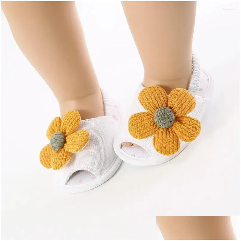 First Walkers Baby Cute Sunflower Sandals Princess Wind Summer Comfortable Soft Soled Toddler Shoes