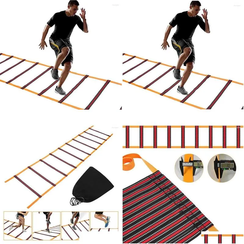 Accessories 10 Rungs Fitness Tool With Carry Bag For Kids And Adults Portable Speed Training Equipment Agility Ladder