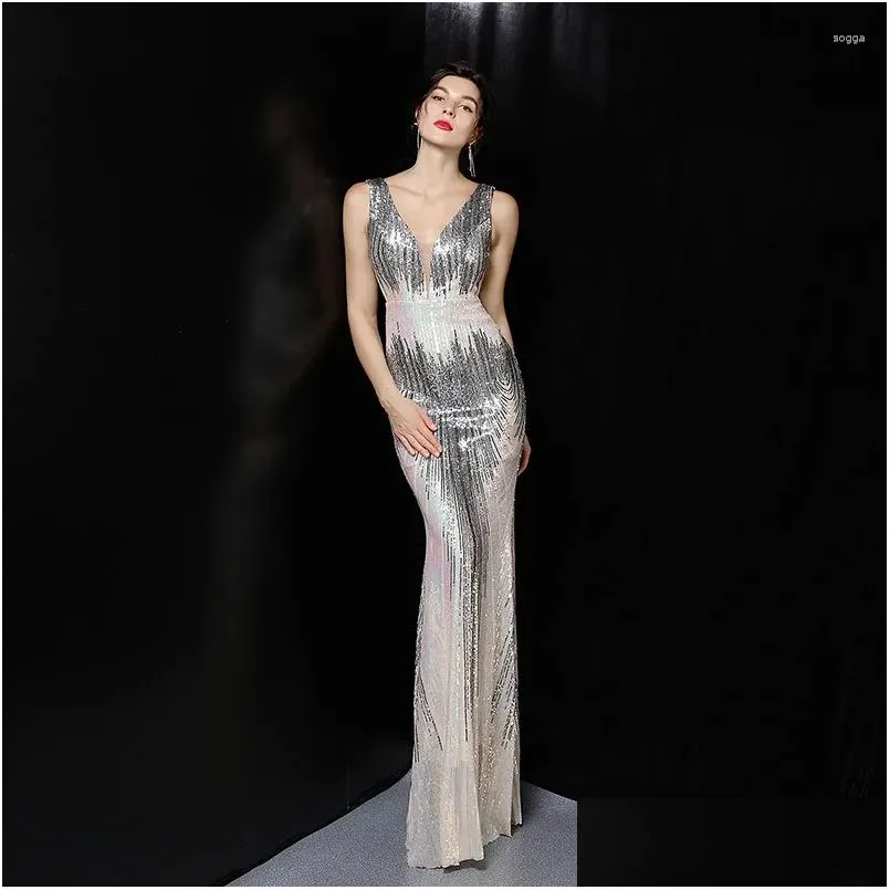 Party Dresses DongCMY Luxury Elegant Fairy Dream Socialite Sparkly Ball Dress Sexy Long Slimming Bridal Evening