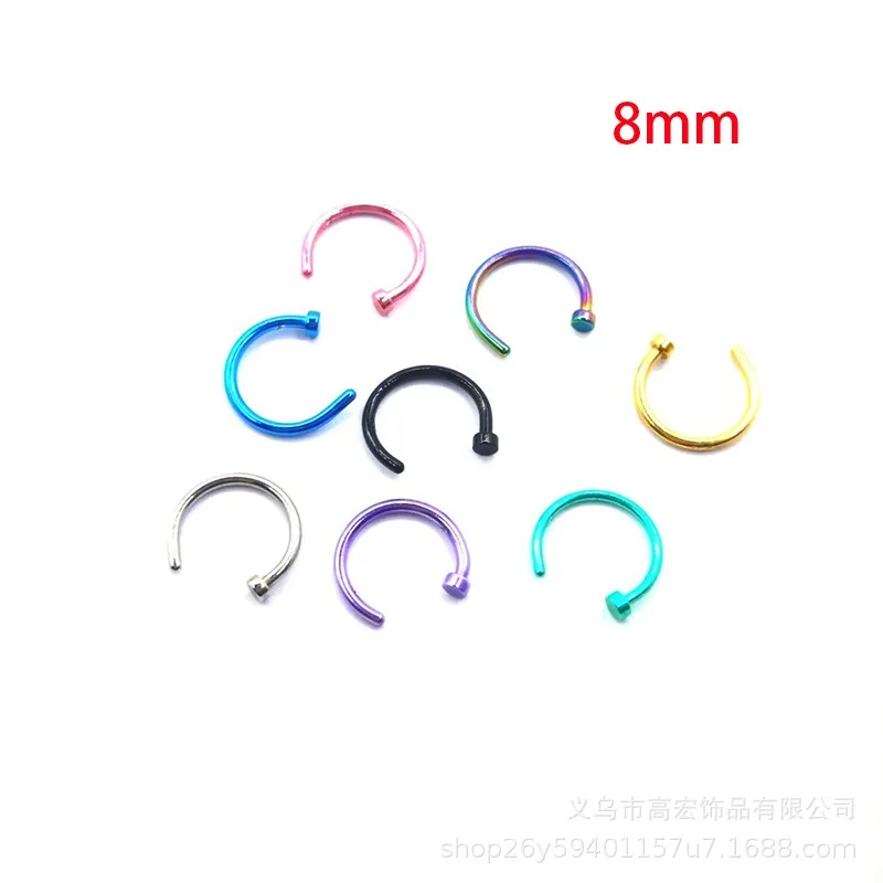 Nose Rings Studs Fashion Stainless Steel Horseshoe Fake Ring C Clip Lip Piercing Stud Hoop For Women Men Barbell Drop Delivery Je J Ota8J