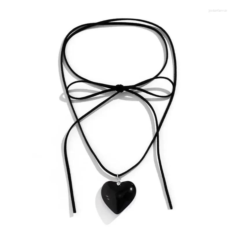 Pendant Necklaces Fashion Trend Niche Love Collarbone Chain Temperament Simple Cold Wind Adjustable Wax Line Necklace
