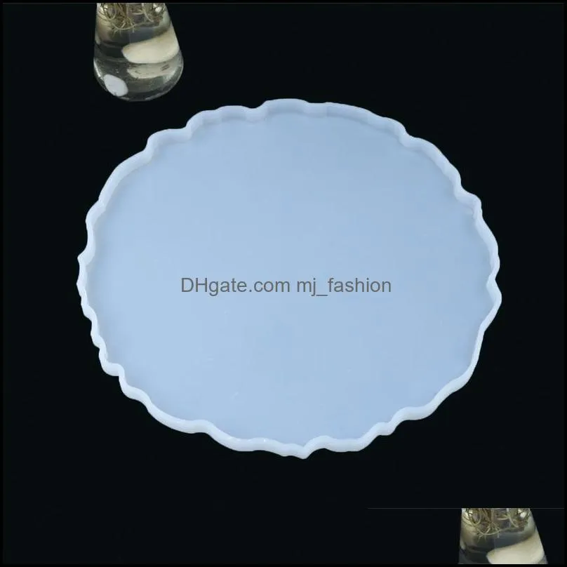 Molds Agate Coaster Resin Casting Mold Round Sile Jewelry Holder Home Decoration Making Epoxy Mod Diy Craft Tool Drop Delive Dhgarden Dh6Pv