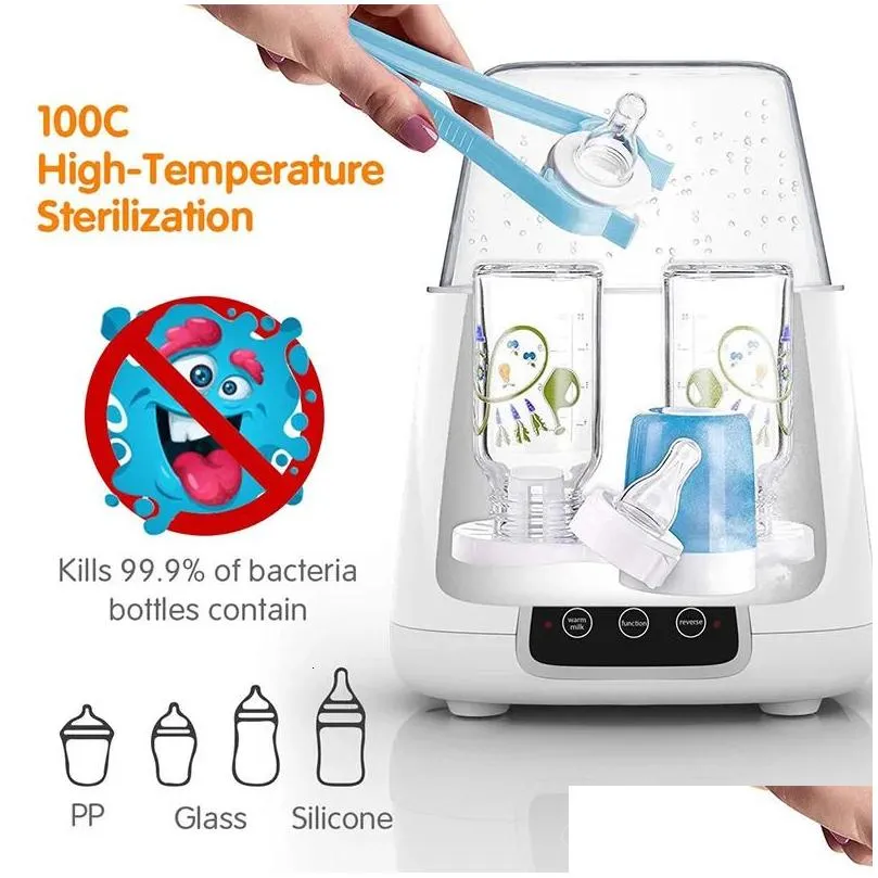 Baby Bottle Sterilizer Milk Warmer 6 In 1 Multi function Automatic Intelligent Thermostat Baby Milk Bottle Disinfection Thermos 240401