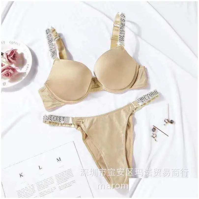 fashion luxury designer sexy bra sets girl smooth breathable underwear set adjustable female diamond womens vs briefs Bras 888ess