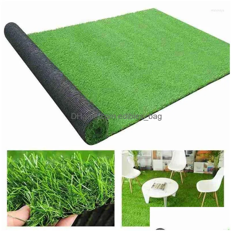 decorative flowers 1pcs 50cm/100cm artificial grassland simulation moss lawn turf fake green grass mat carpet diy micro landscape home