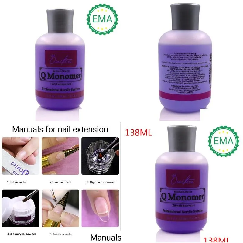Liquids 5oz Professional Medium Dry EMA Monomer Acrylic Powder Liquid For Nail System Extension Carving Polymer Ethyl Methacrylate