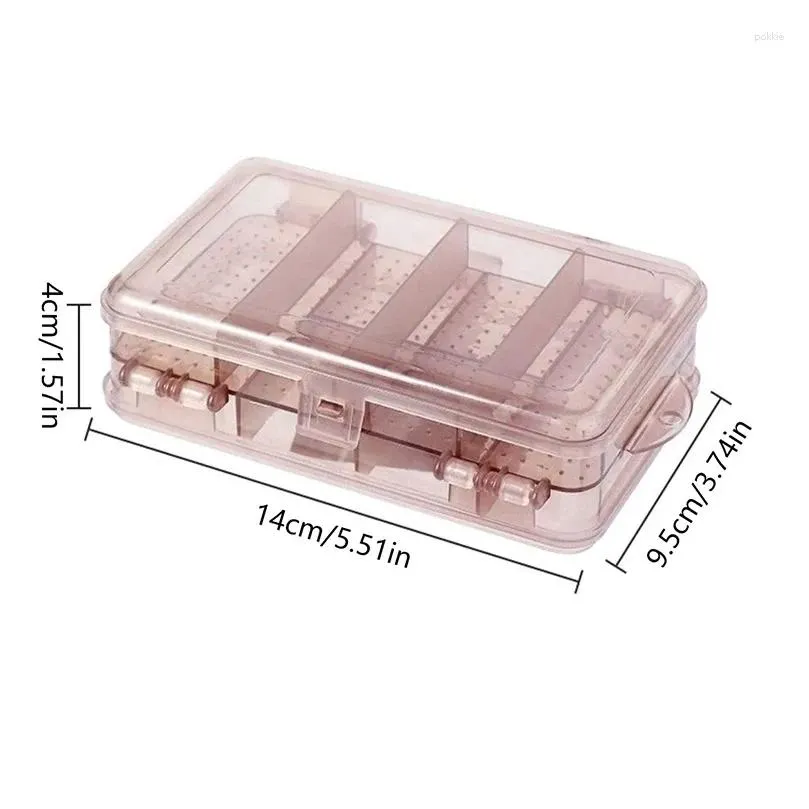 Nail Dryers Transparent Double-layer Plastic Jewelry Storage Box Multi-purpose Organizer Container For Clips Necklace Earring