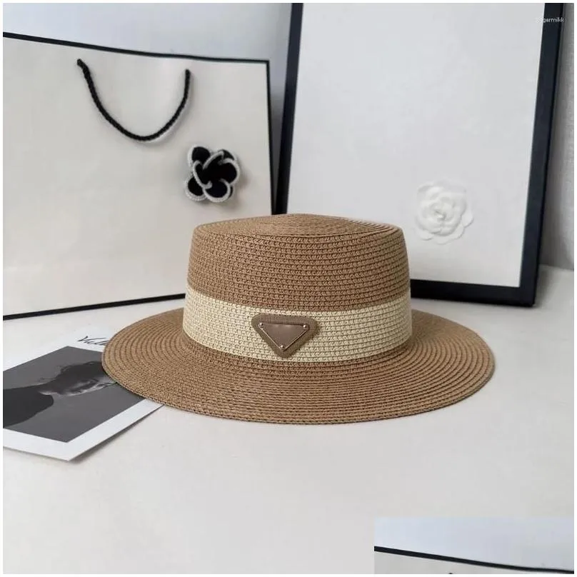 Wide Brim Hats Bucket St Hat Casquette Summer Beach Vacation Fashion Casual Sun Caps Drop Delivery Accessories Scarves Gloves Dh9Qr