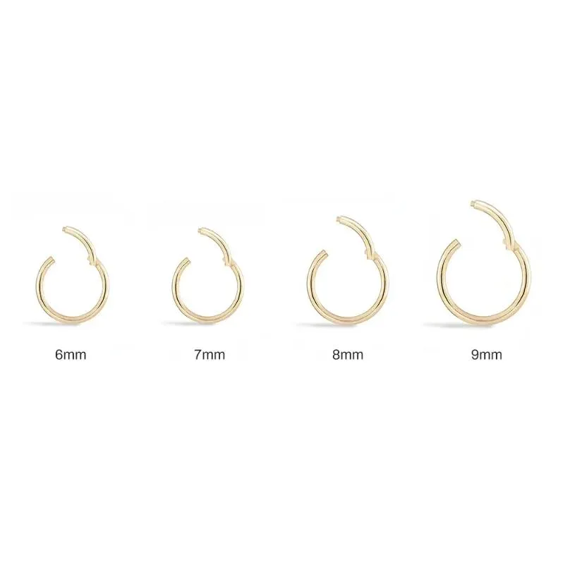 Hoop Earrings LENNIK Real 925 Sterling Silver 6/7/8/9mm Wire Diameter Small For Women Trendy Fine Jewelry Geometric Accessories