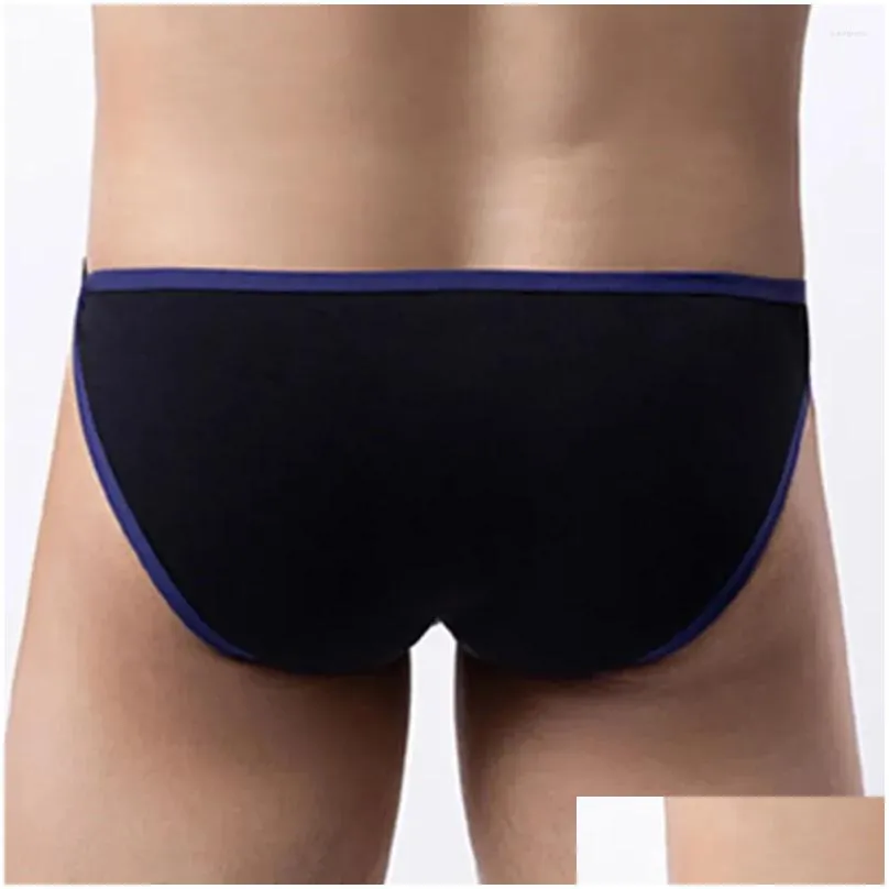 Underpants Men Jockstrap Briefs Low-waist U Convex Pouch Rainbow Elastic Waistband Tanga Slip Lingerie Thin Breathable