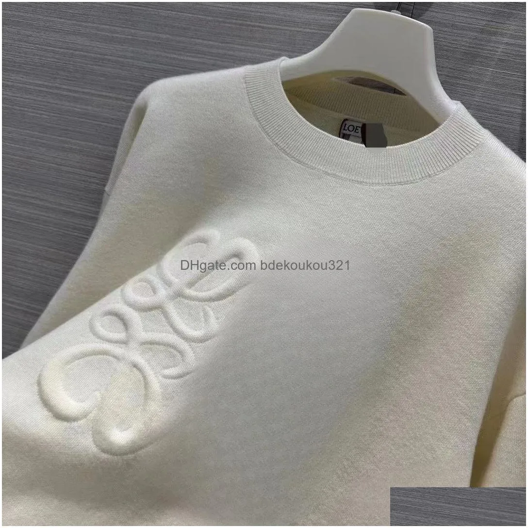 Women`S Sweaters 23Ss New Womens Sweater Autumn Trendy Long-Sleeved Top High-End Slim Plover Coat Designer Women White Thin Knit Drop Dhuom