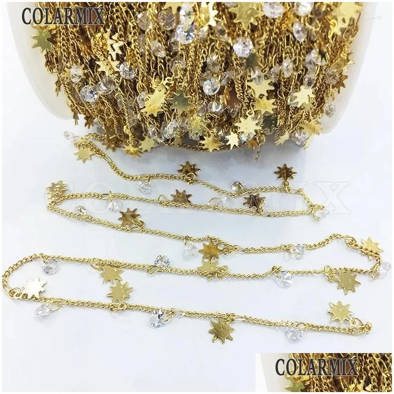 Chains 3 Meters Handcrafted Chain Necklace Multi Kinds Crystal Beaded Rosary Accessories For Jewelry Making 51116