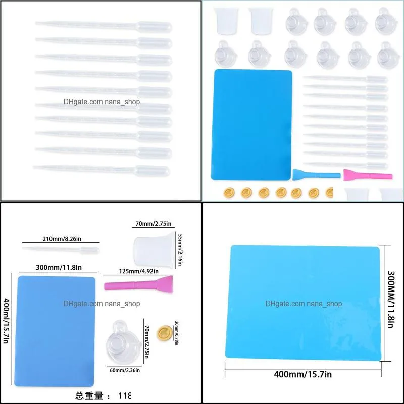 silicone epoxy kits resin molds tools with dispense cup measure cup mat finger sleeve stir bar diy resin craft accessories