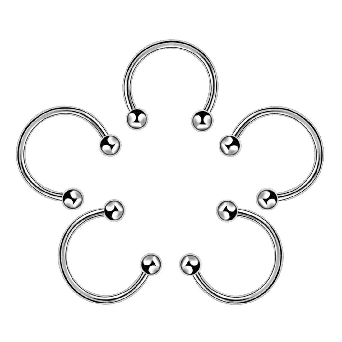 Nose Rings Studs Fashion Stainless Steel Horseshoe Fake Ring C Clip Lip Piercing Stud Hoop For Women Men Barbell Drop Delivery Je J Dh18X