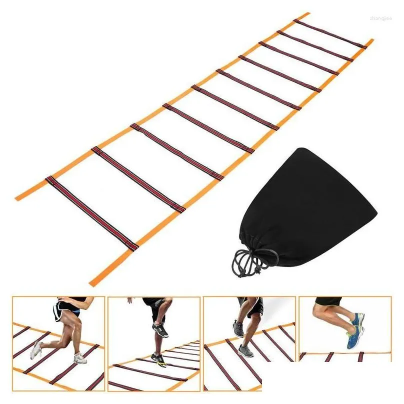 Accessories 10 Rungs Fitness Tool With Carry Bag For Kids And Adults Portable Speed Training Equipment Agility Ladder